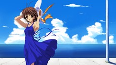 Clouds simple Anime Clannad Beaches anime girls Clannad After 