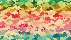 Clouds simple bubbles multicolor rainbows