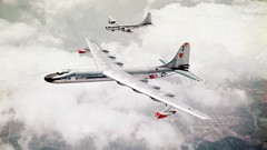 Clouds sky Aircraft land two