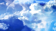 Clouds sky blue deep