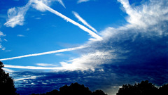 Clouds sky blue nature