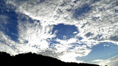 clouds sky dark blue white