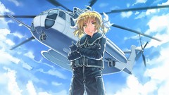 Clouds sky gloves short hair call of duty yellow eyes