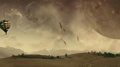 Clouds sky hot air balloons