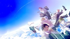 Clouds sky paper headphones Anime male seifuku kuroko no basket 