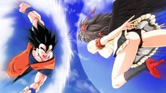 Clouds sky wings Anime anime girls short hair touhou black hair 