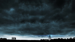 Clouds skylines silhouettes