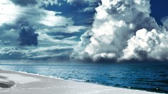 Clouds skyscapes Sea Beaches