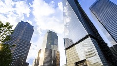 Clouds Skyscrapers cityscapes