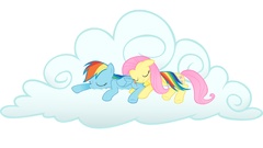 Clouds sleeping ponies my little pony rainbow dash Fluttershy