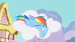 Clouds sleeping rainbow dash