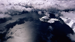 Clouds snow crater lakes