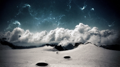 Clouds snow sand skyscapes