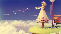 Clouds soft shading anime