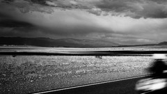 Clouds Speed roads monochrome