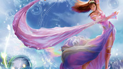 Clouds spirit fairy female artwork waters apsara