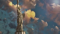 Clouds Statue of Liberty 3d