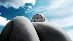 Clouds stones statues