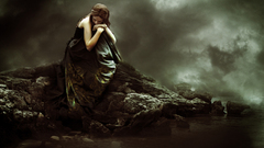 Clouds storm dark sad