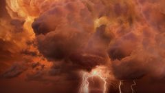 Clouds storm Lightning skyscapes