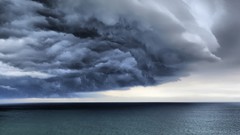 Clouds storm Sea