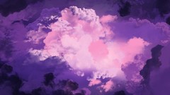 Clouds storm skies vibrant artwork purple sky