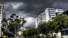Clouds streets cityscapes HDR Photography