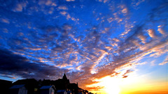 Clouds sun skyscapes Sea