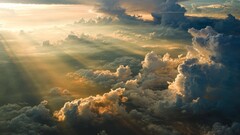 clouds sun sunlight aerial view nature sky sun rays