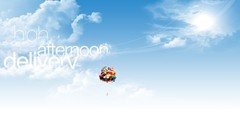 Clouds text Balloons skyscapes afternoon