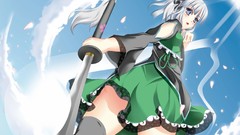 Clouds touhou Flowers blue