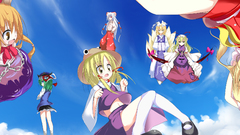 Clouds touhou flying fujiwara