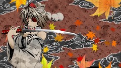 Clouds touhou leaves Katana