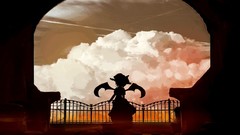 Clouds touhou wings dark