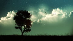 Clouds Trees vectors vector