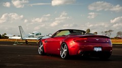 Clouds tuning cars wheels runway Aston Martin Speed vehicles 