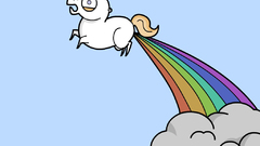 Clouds unicorns funny rainbows
