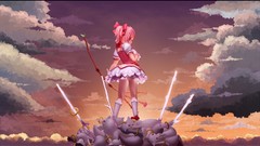 Clouds weapons Anime 3d anime girls mahou shoujo madoka magica 