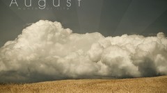 Clouds wheat August