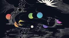 Clouds white pencil abstract