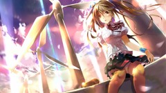 Clouds windmills Ribbons bracelets panties twintails skyscapes 