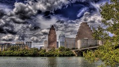 Clouds window buildings cityscapes