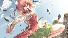 Clouds woman bandages skies touhou Ibaraki Kasen