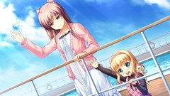 Clouds woman cats Boats sad blondes long hair anime girls 