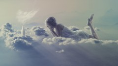 Clouds woman fantastic Photo manipulation fantasy art