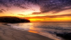 Coast Beaches sunset ocean