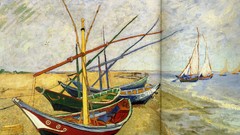 Coast Boats paintings Vincent van Gogh