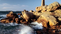 Coast France Islands hats lighthouses