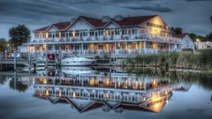 Coast lights City Lights Hotel colors houses cities rivers 