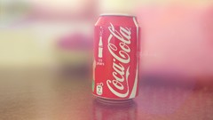 Coca-cola macro soda cans